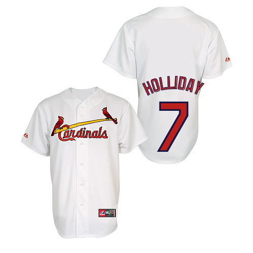 Matt Holliday #7 Youth Baseball Jersey-St Louis Cardinals Authentic Home Jersey by Majestic Athletic MLB Jersey